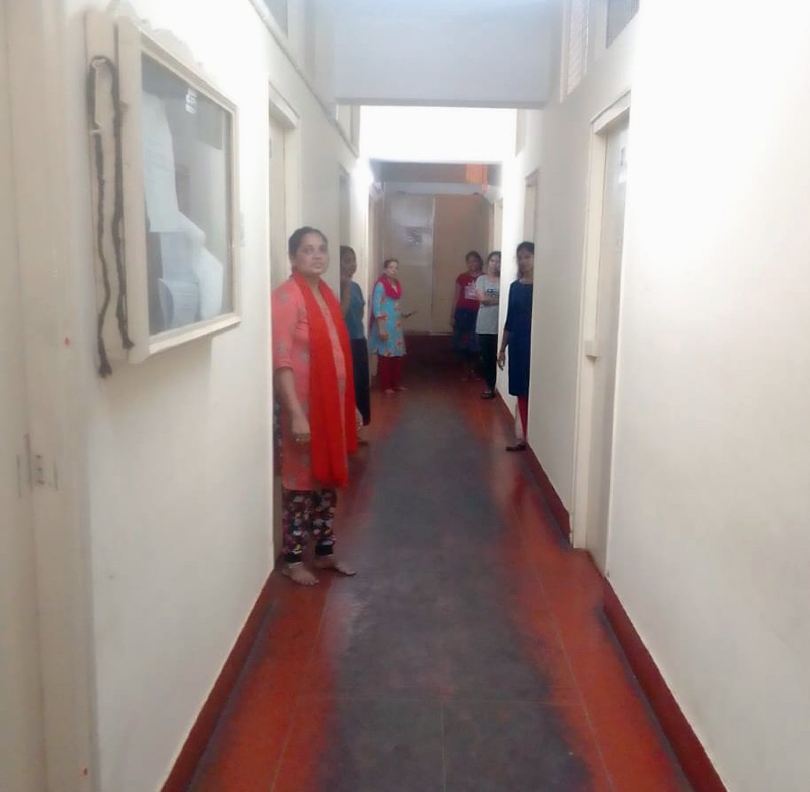 Residents at the hostel