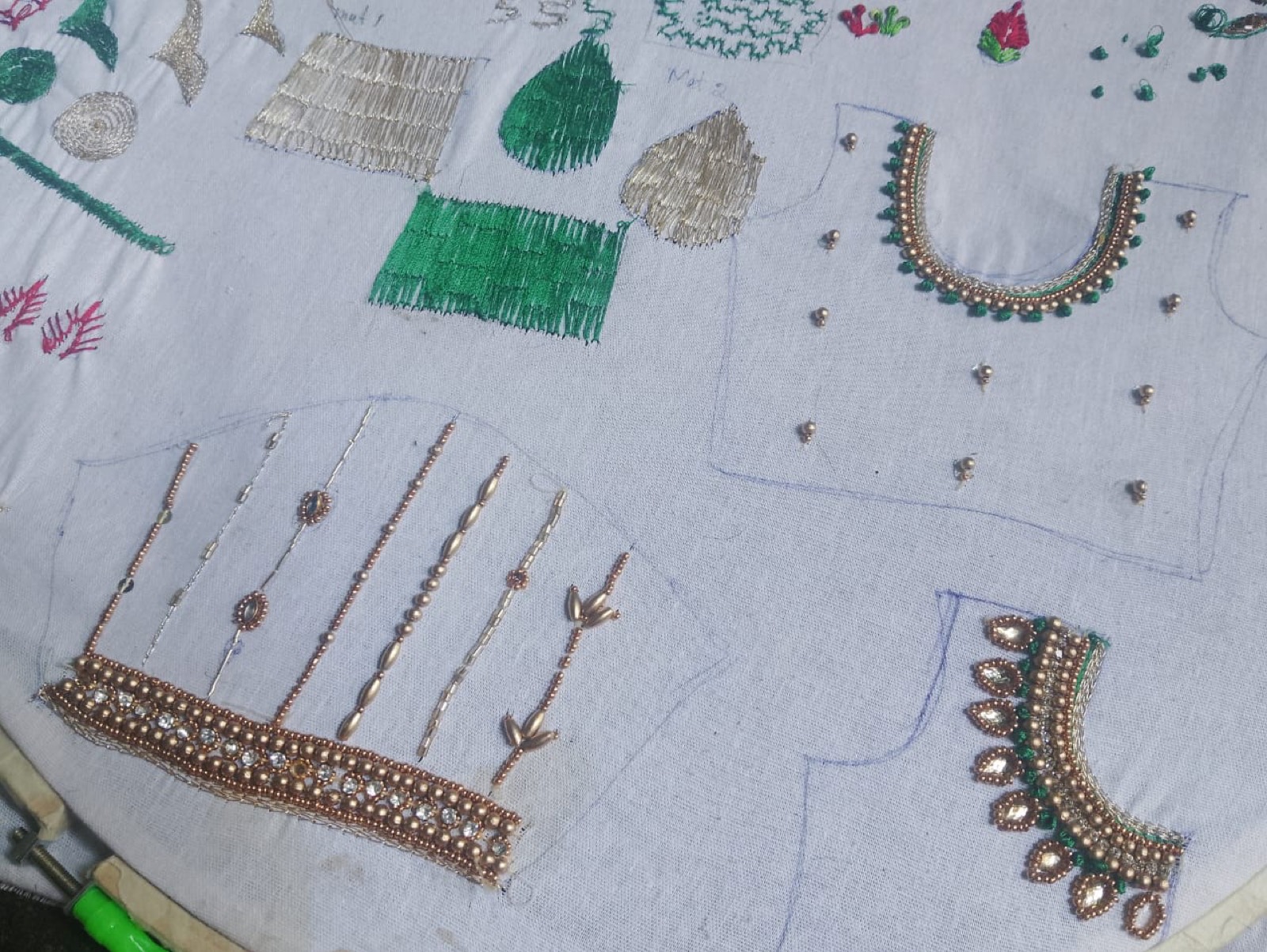 Aari embroidery work